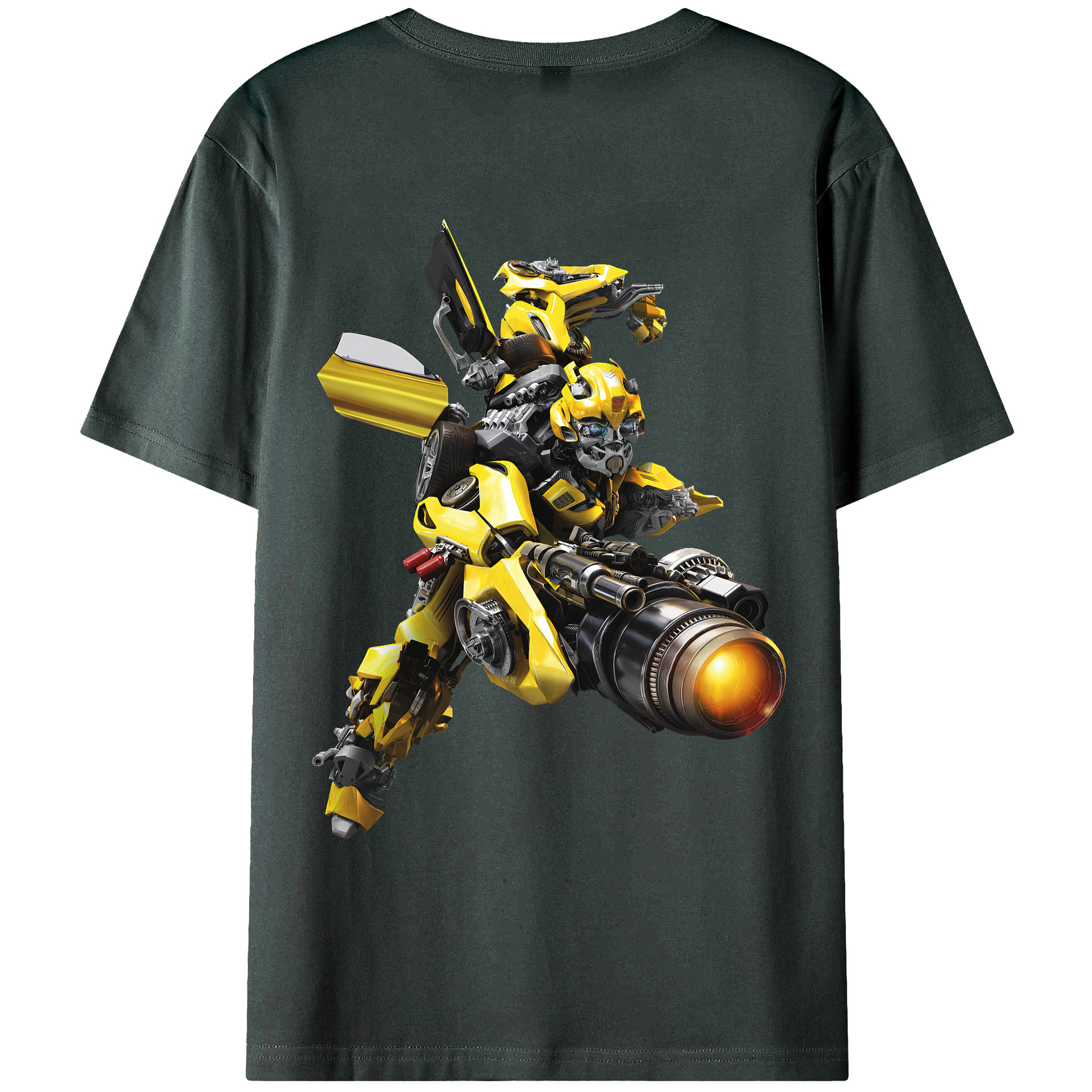 （画像用） Transformers トランスフォーマー 綿100％ メンズ半袖Tシャツ（バックプリント） 通気性